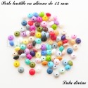 Perle en silicone lentille Ø 12 mm