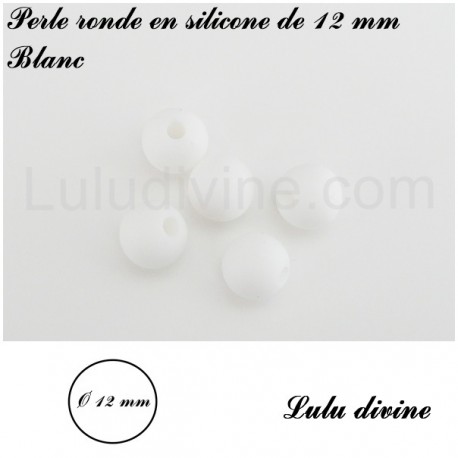 Perle en silicone ronde Ø 12 mm