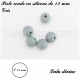 Perle en silicone ronde Ø 12 mm