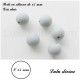 Perle en silicone ronde 15 mm 