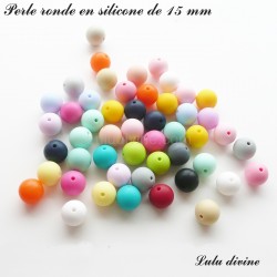 Perle en silicone ronde Ø 15 mm