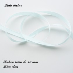 Ruban satin 10 mm Bleu clair (22m)