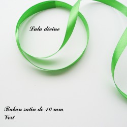 Ruban satin 10 mm Vert (22m)