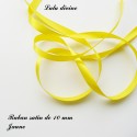 Ruban satin 10 mm Jaune (22m)