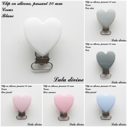 Clip silicone 20 mm Coeur