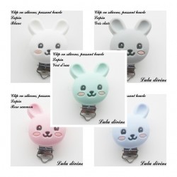 Clip silicone boucle Lapin