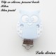 Clip silicone boucle Hibou