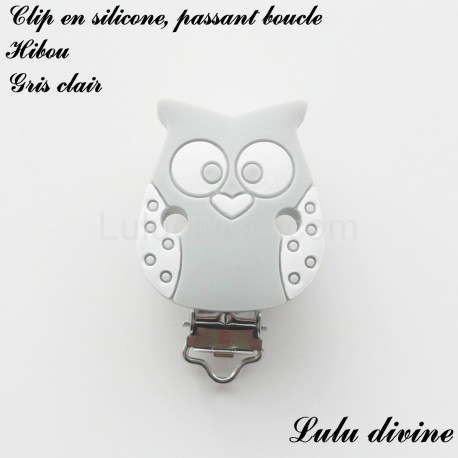 Clip silicone boucle Hibou