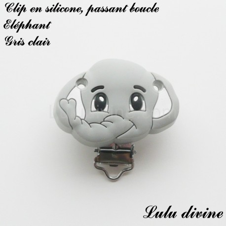 Clip silicone boucle Eléphant