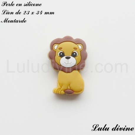 Perle en silicone Lion