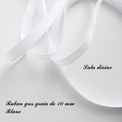 Ruban 10 mm : Blanc