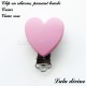 Clip silicone boucle Coeur