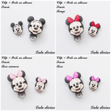 Perle En Silicone Mickey Mouse 24mm X 20mm - Neuf - Pour Création De Bijoux Ou Décoration