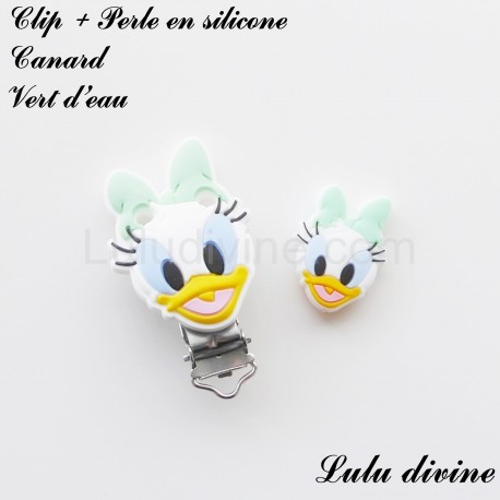 Clip + Perle silicone boucle Souris