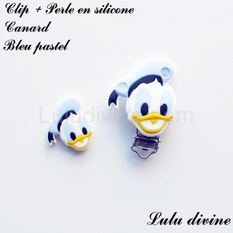 Clip + Perle silicone boucle Canard garçon