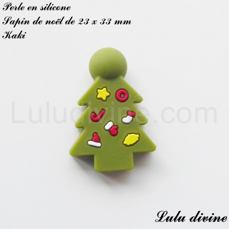 Perle en silicone Sapin de noël