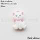 Perle en silicone Chat Blanc