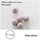 Perle en silicone ronde 15 mm 