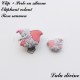 Clip + Perle silicone boucle Eléphant volant