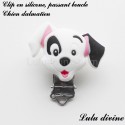 Clip silicone boucle Chien Dalmatien