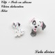 Clip + Perle silicone boucle Chien Dalmatien