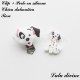 Clip + Perle silicone boucle Chien Dalmatien