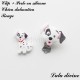 Clip + Perle silicone boucle Chien Dalmatien