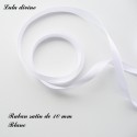 Ruban satin 10 mm Blanc