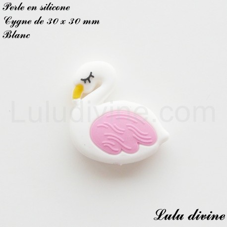 Perle en silicone Cygne