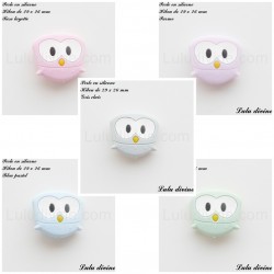 Perle en silicone Hibou