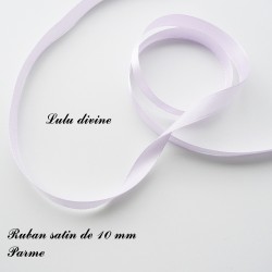 Ruban satin 10 mm Parme