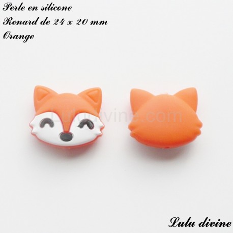 Perle en silicone Tête de Renard