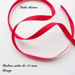 Ruban satin 10 mm Rouge