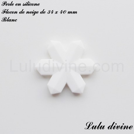 Perle en silicone Flocon de neige