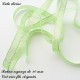 Ruban organza 10 mm Vert fils Argentés