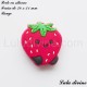 Perle en silicone Fraise