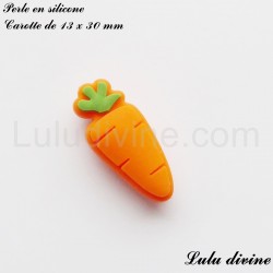 Perle en silicone Carotte