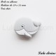 Perle en silicone Baleine