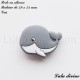 Perle en silicone Baleine