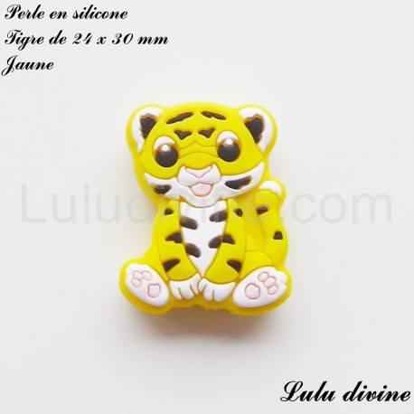 Perle en silicone Tigre