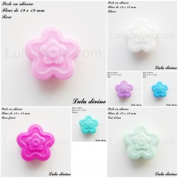 Perle en silicone Fleur