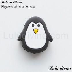 Perle en silicone Pingouin