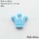 Perle en silicone moyenne Couronne