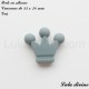 Perle en silicone moyenne Couronne