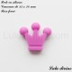 Perle en silicone moyenne Couronne