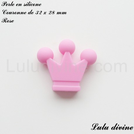 Perle en silicone moyenne Couronne