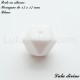 Perle en silicone hexagone 17 mm