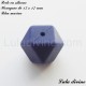 Perle en silicone hexagone 17 mm