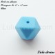 Perle en silicone hexagone 17 mm