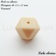 Perle en silicone hexagone 17 mm